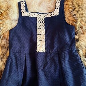 Beautiful Navy and Gold Janie and Jack Party Dress size 5